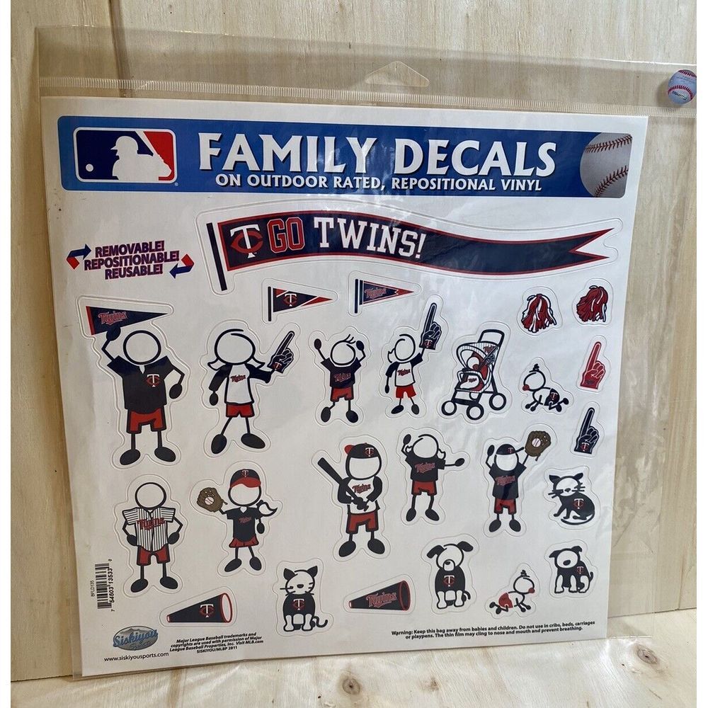 Minnesota Twins MLB Baseball‎ Family Decal Stickers #1 Fan Family New